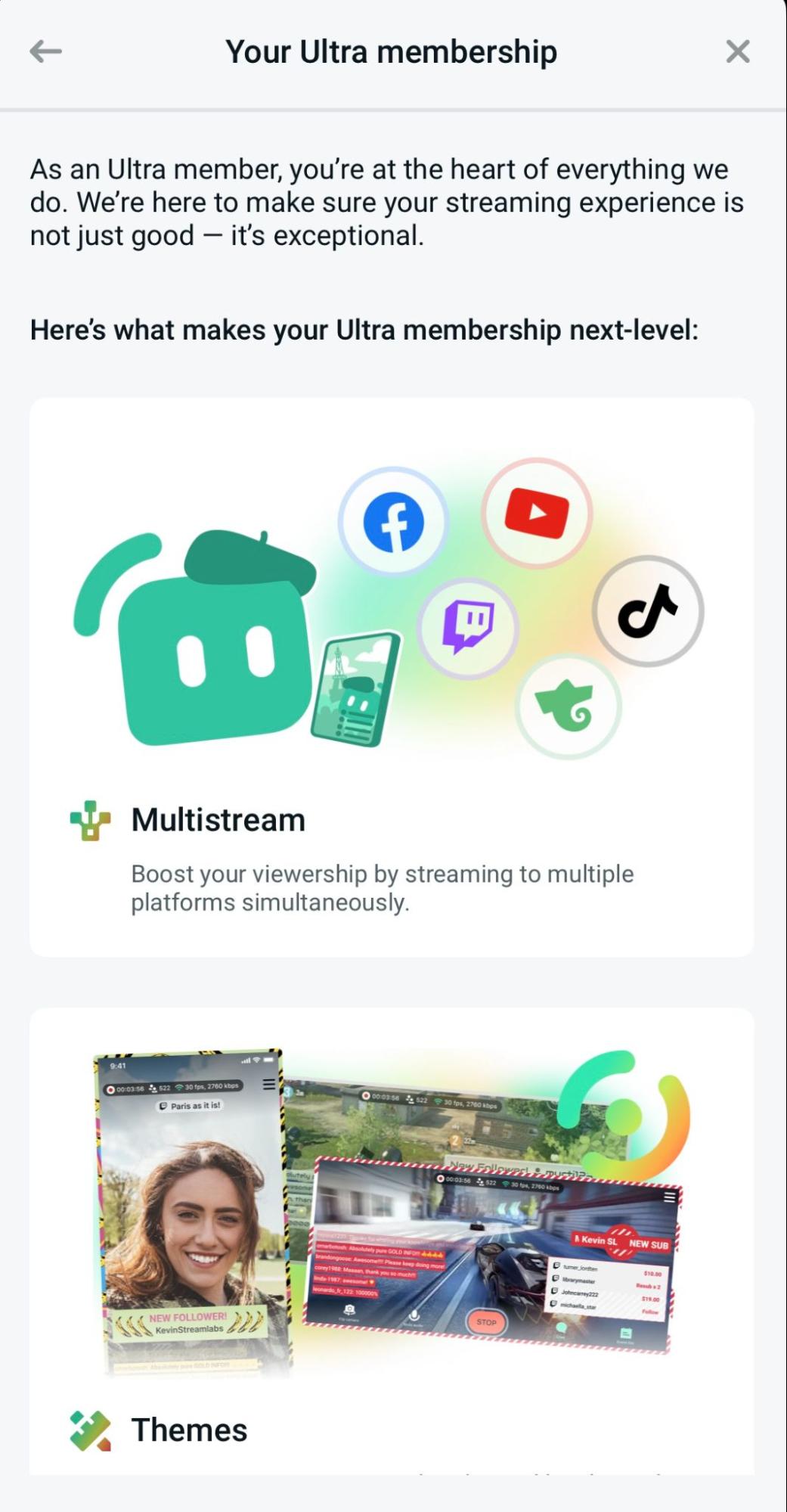 streamlabs mobile your ultra membership